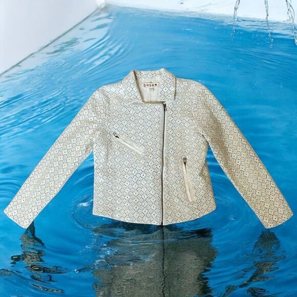 ANTHROPOLOGIE Dolan Left Coast Women’s Rossi Eyelet Moto Jacket in the Size M - Picture 13 of 16